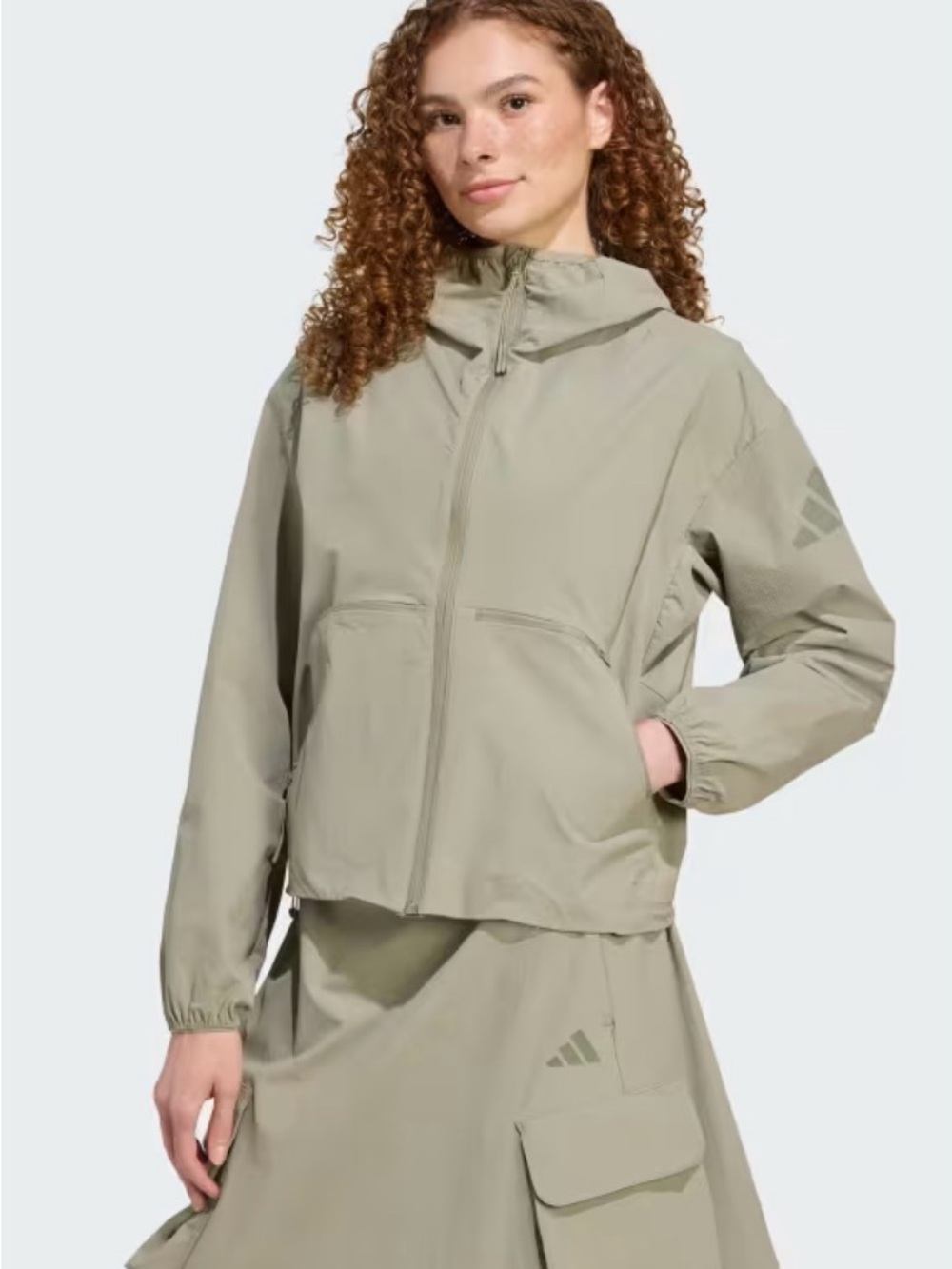 NWT adidas Women’s Light Olive Myshelter Windbreaker, Size L